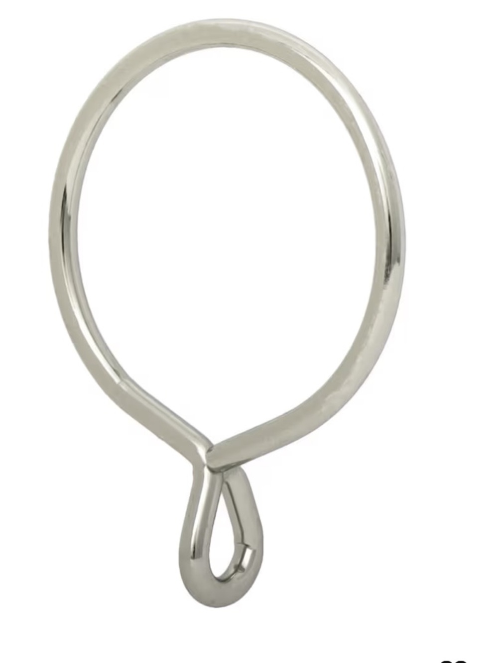 Drapery Curtain Rings 2.3” Rings for Curtain Hooks - Set of 14 - Brushed Nickle